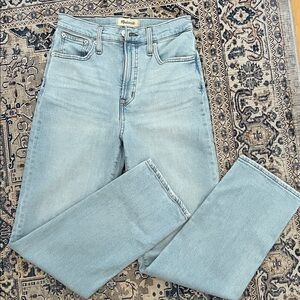 MADEWELL Sky Blue Vintage Perfect Straight Jeans Denim Pants